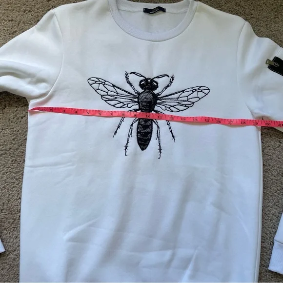 Cato Italian Sweatshirt Large White With Black Bee - Picture 5 of 10